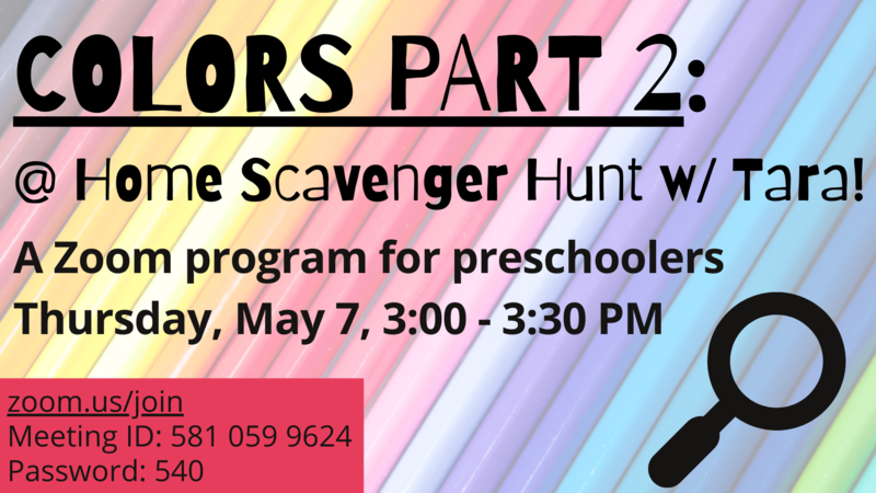 Banner Image for Home Scavenger Hunt for Preschoolers - Part 2!
