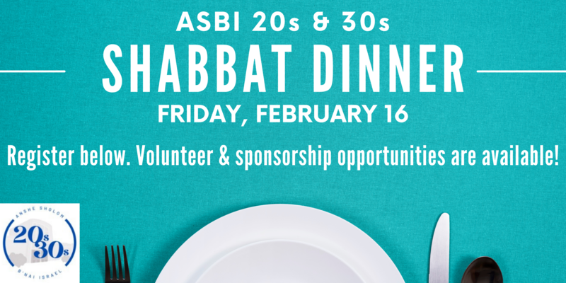 Banner Image for ASBI 20s & 30s Shabbat Dinner
