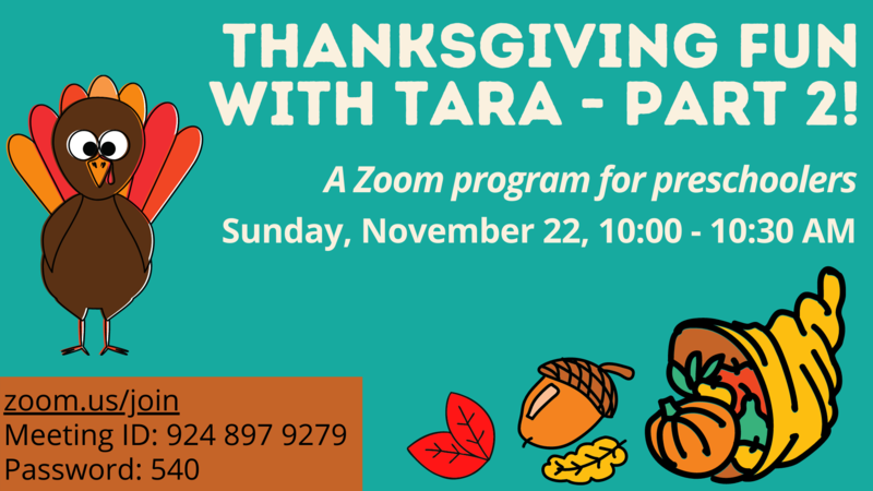 Banner Image for Thanksgiving Fun with Tara - Part 2